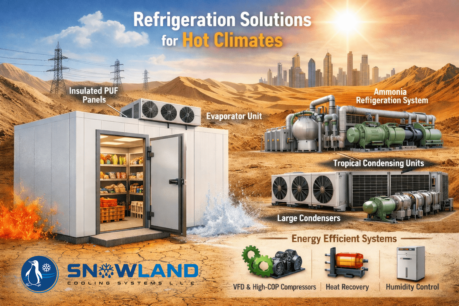 Refrigeration Considerations for Hot Climates | Cold Room Supplier in UAE – Snowland