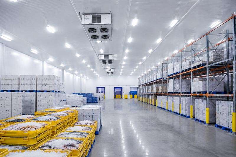 Seafood cold storage warehouse in UAE
